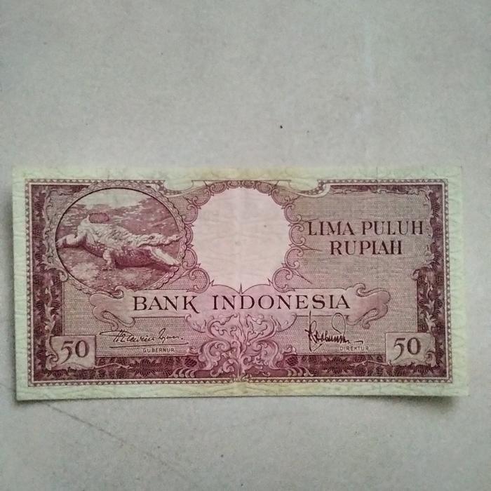 50 rupiah 1957 seri hewan Buaya
