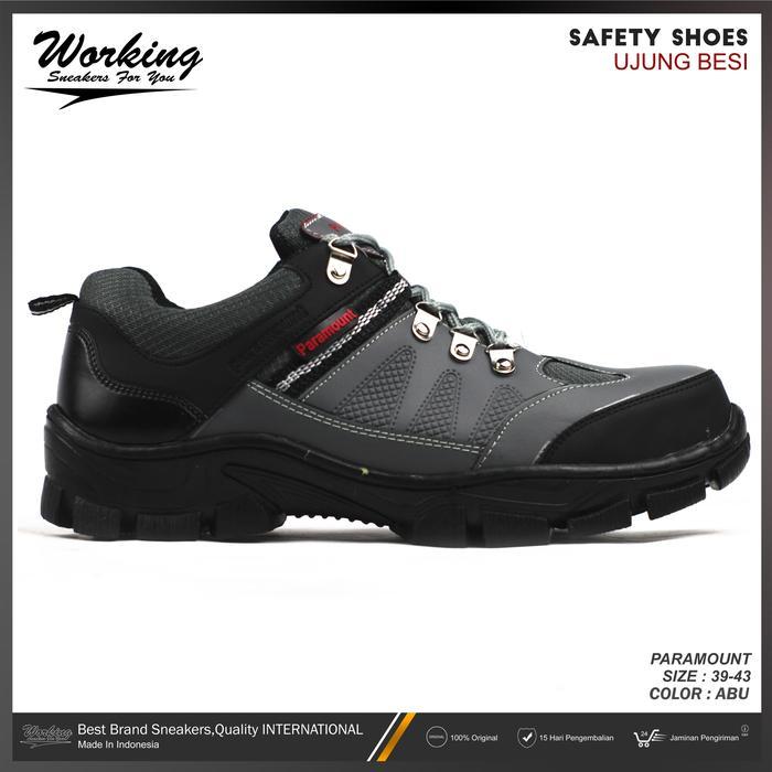 SEPATU SAFETY PARAMOUNT PRIA UJUNG BESI WORKING FASHION SAFETY SHOES