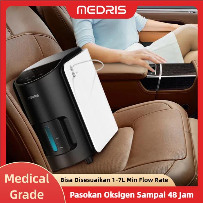 [BISA INSTANT & SAMEDAY] MEDRIS Oxygen Concentrator JY-102W 1L - Alat Penghasil Oksigen Murni