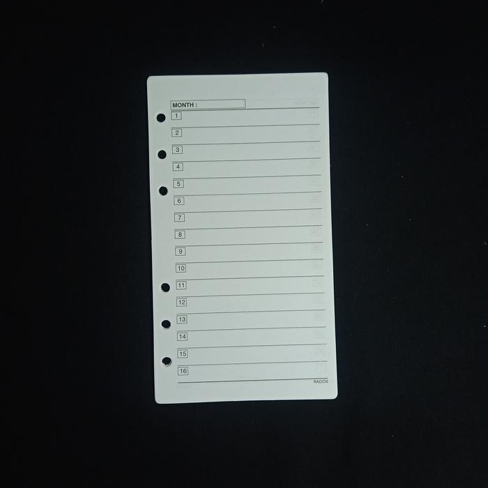 "New" Refill Rados Organizer Agenda A6 Isi Binder / Time Planner