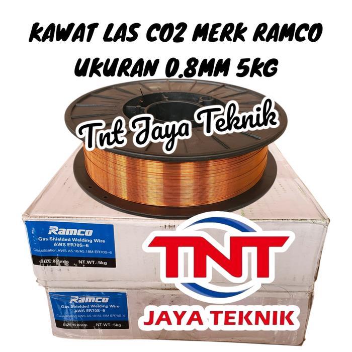 RAMCO KAWAT LAS CO2 0.8MM 5KG / KAWAT LAS CO2 SOLID MIG WIRE 0.8 MM 5KG RAMCO