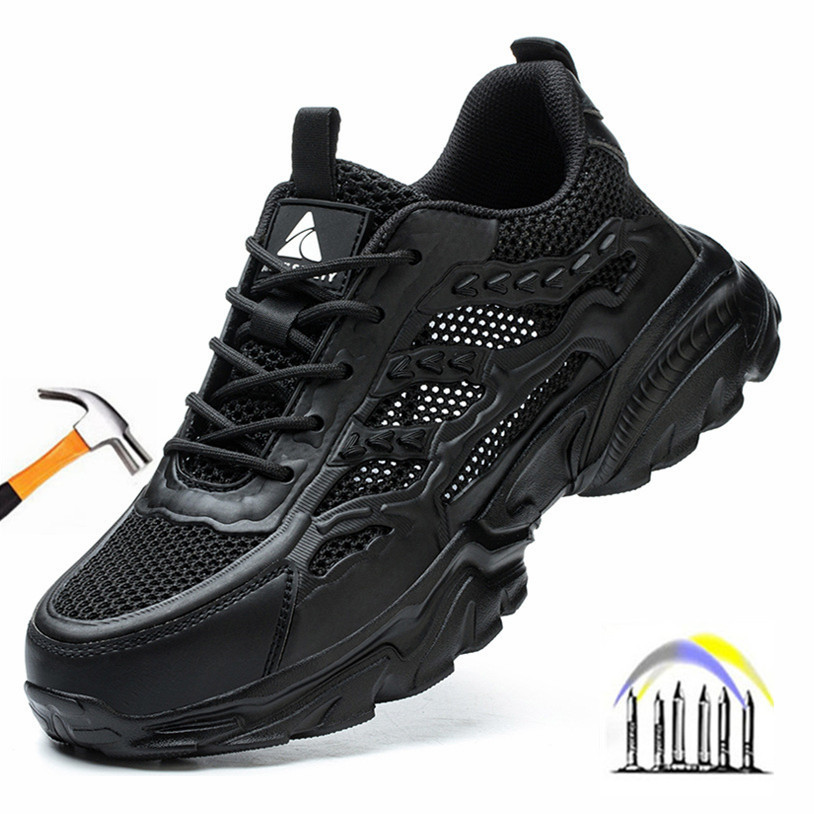 Sepatu Kerja Safety Ringan dan Nyaman untuk Pria dan Wanita dengan Pelindung Jari Plastik dan Isolas