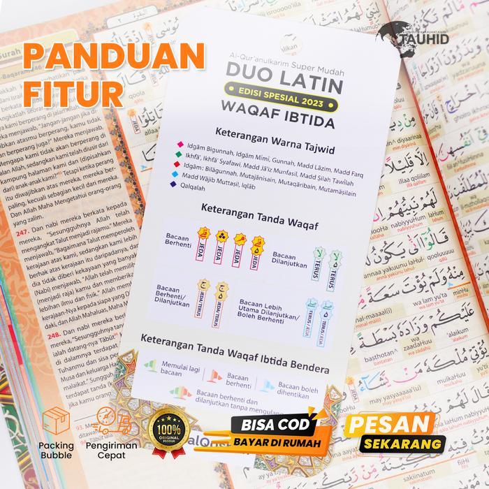 Promo Bundling Duo Latin 4 Code A5 + Iqro Qr - Mushaf Alquran Latin Dan Terjemahan Terpercaya