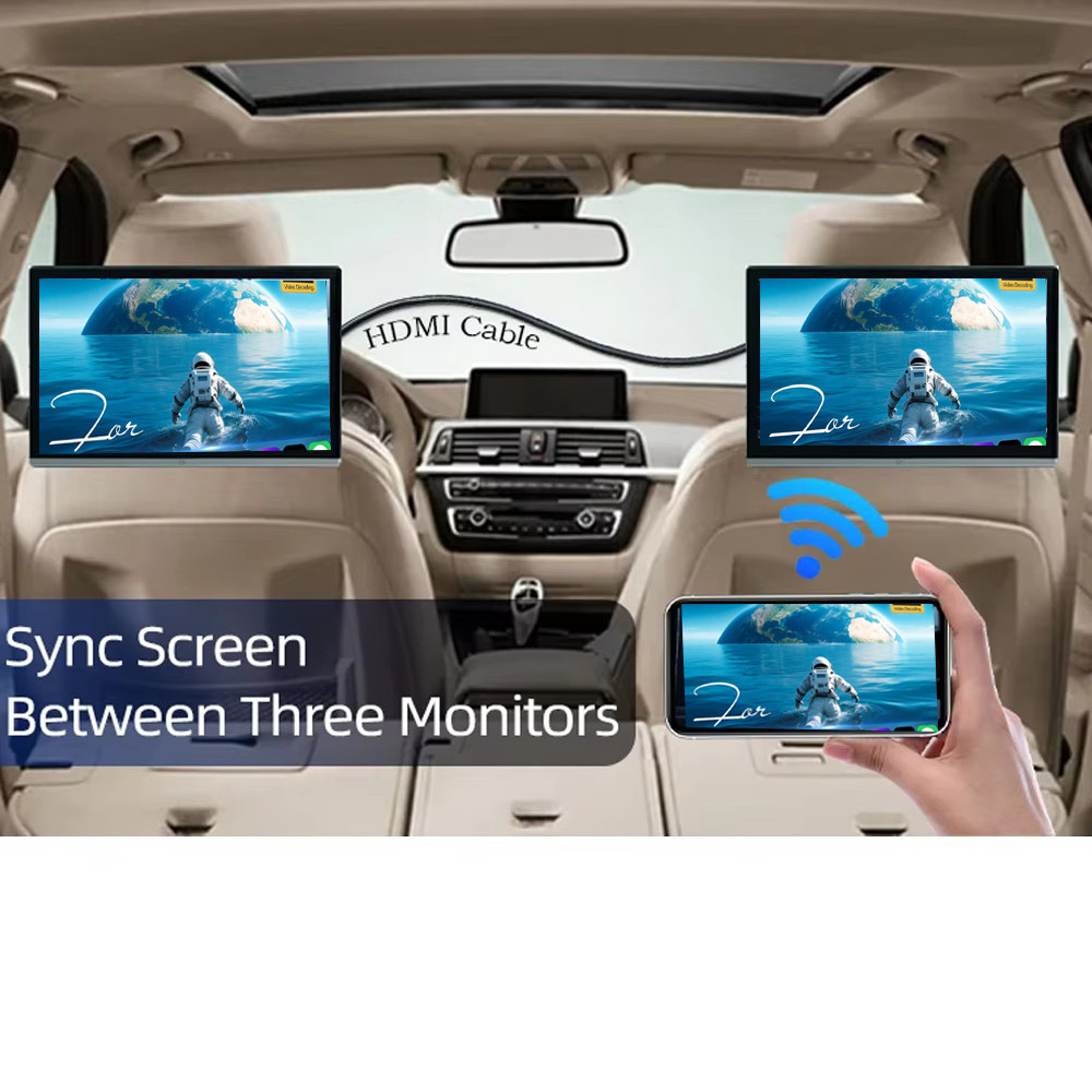 14 inch IPS 4K Car Headrest Monitor Tablet PC Car Rear Multimedia Android 12 HDMI TV Multifunction