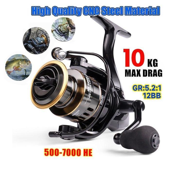 Shiimano - Reel Pancing 10Kg He500-7000/ Reel Pancing Kuat Power Handle/ Reel Pancing Laut