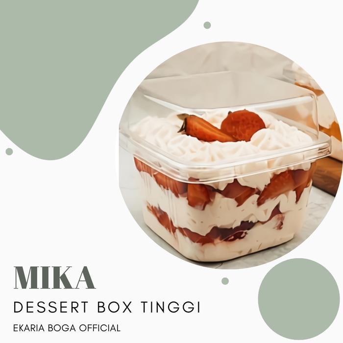 MIKA DESSERT CUP PLASTIK MIKA BOX KUE DESSERT BOX TINGGI ISI 5