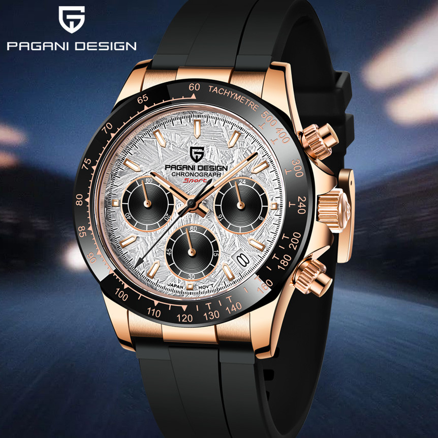 PAGANI DESIGN NewMeteorite Dial Luxury Men watch Sapphire mirror Luminous Waterproof Man watch