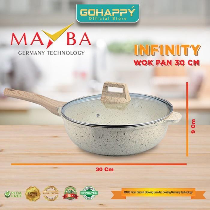 Panci Wok Pan MAYBA GERMAN INFINITY Kuali Wokpan Besar 30cm granit