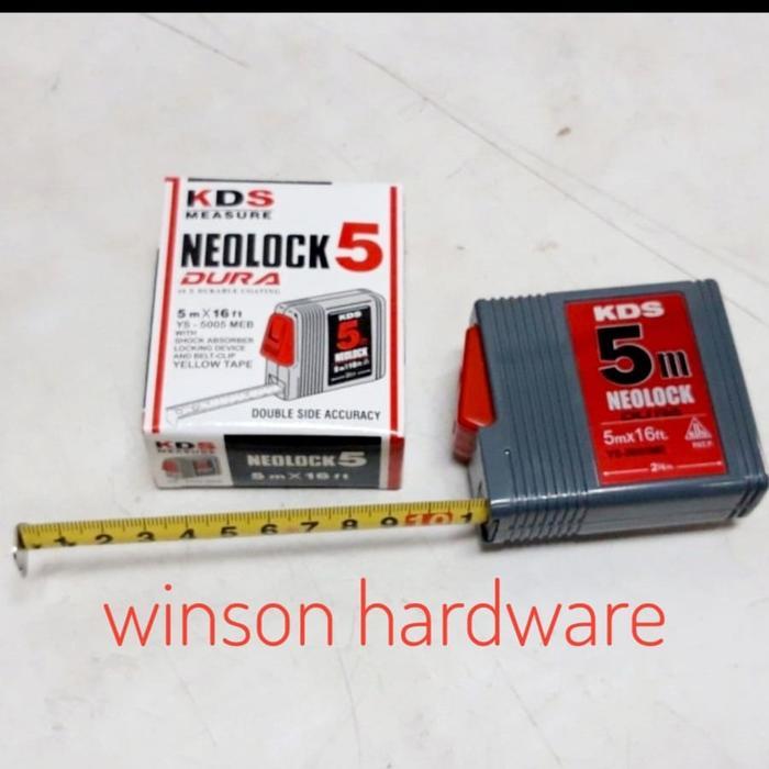 Meteran Kds 5 Meter - Rol Neolock Measure Tape 5M Original Jepang