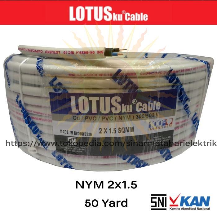 Kabel Listrik Lotusku Lotus 2X1.5 2X1,5 Nym Setara Eterna Supreme 50 Y