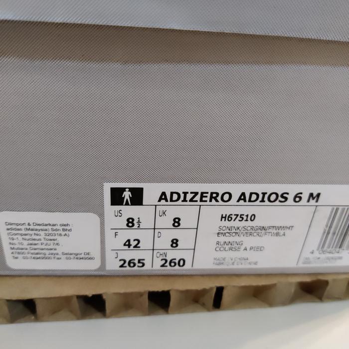 Sepatu Lari Adidas Adizero Adios 6 Sale Bnib 2.200.000 Murah