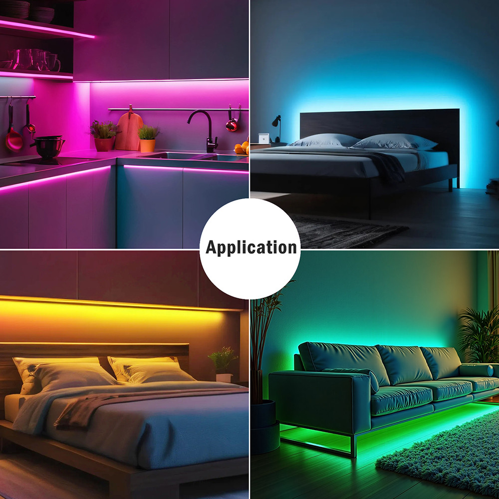 3MM 5MM 8MM PCB COB LED Strip 5V Light Battery Power 320LEDs/M Red Green Blue Pink Flex Adhesive