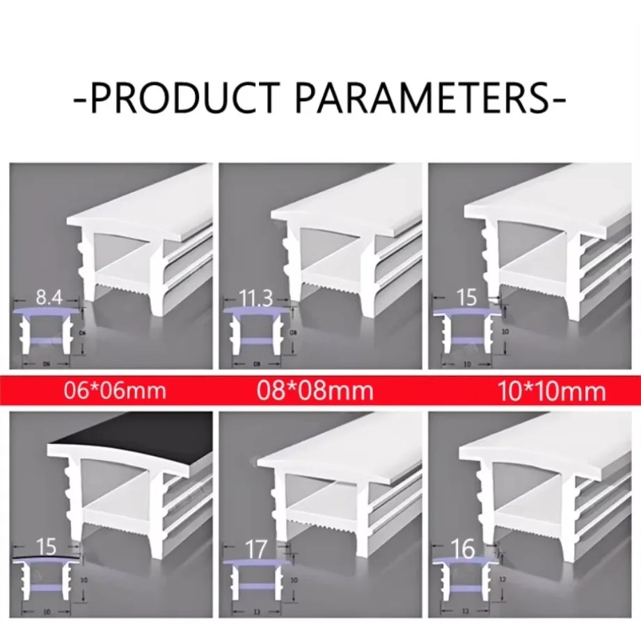 Recessed White Silicone Tube LED Neon Light Flexible Rope Channel Diffuser WS2811 WS2812B Outdoor