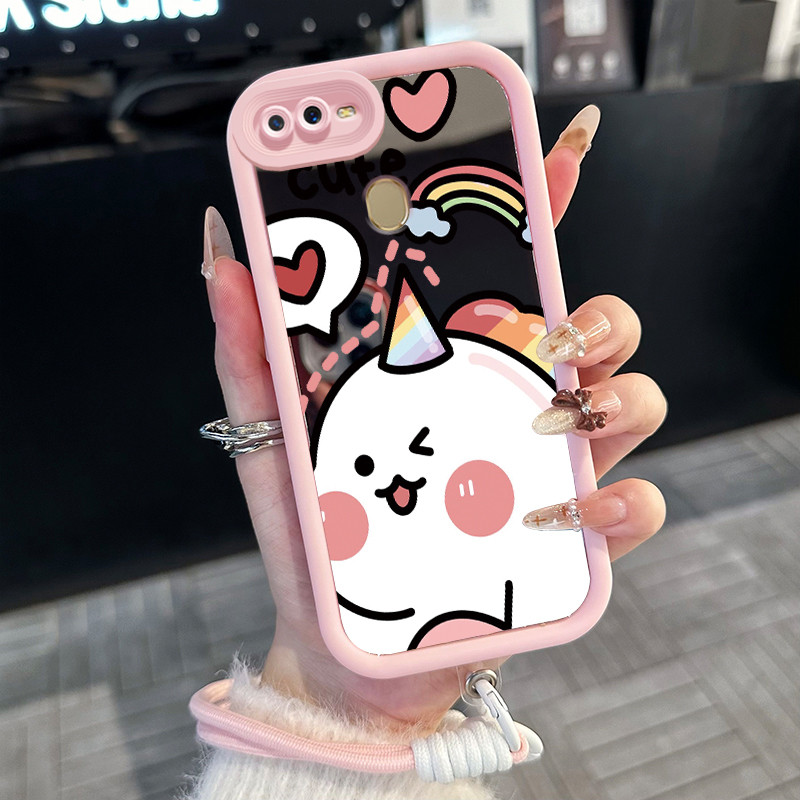 Casing Hp untuk OPPO A7 A5s A12 A12s A11K Case Casing Unicorn dan Dinosaurus pola Silikon Softcase K
