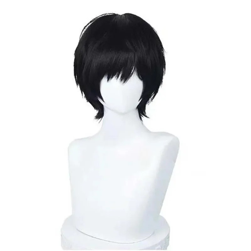 Anime Chainsaw Man Yoshida Hirofumi Cosplay Wig Short Black Heat Resistant Synthetic Hair Man Party