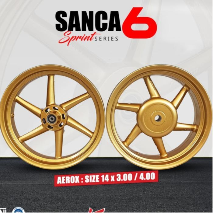 Velg Sprint Racing Palang 6 Miring Aerox155 Gold 300/400X14