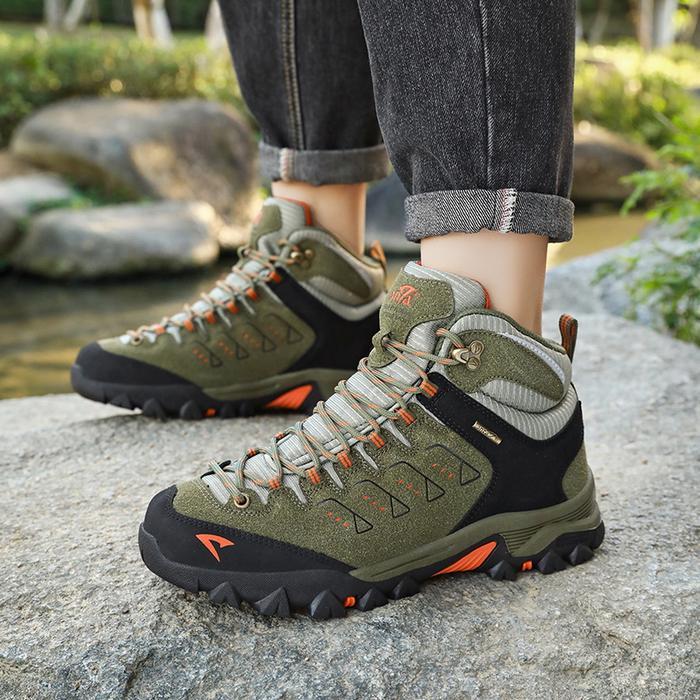 Sepatu Gunung SNTA 506 Gren Orange Se Waterof Soft Shell Outdoor Traveling Hiking Shoes Uni