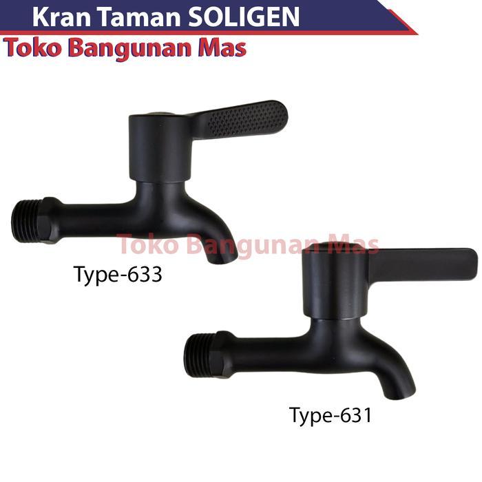 Kran Taman Stainless Steel SUS 304 HITAM SOLIGEN Kran Tembok Air Tools