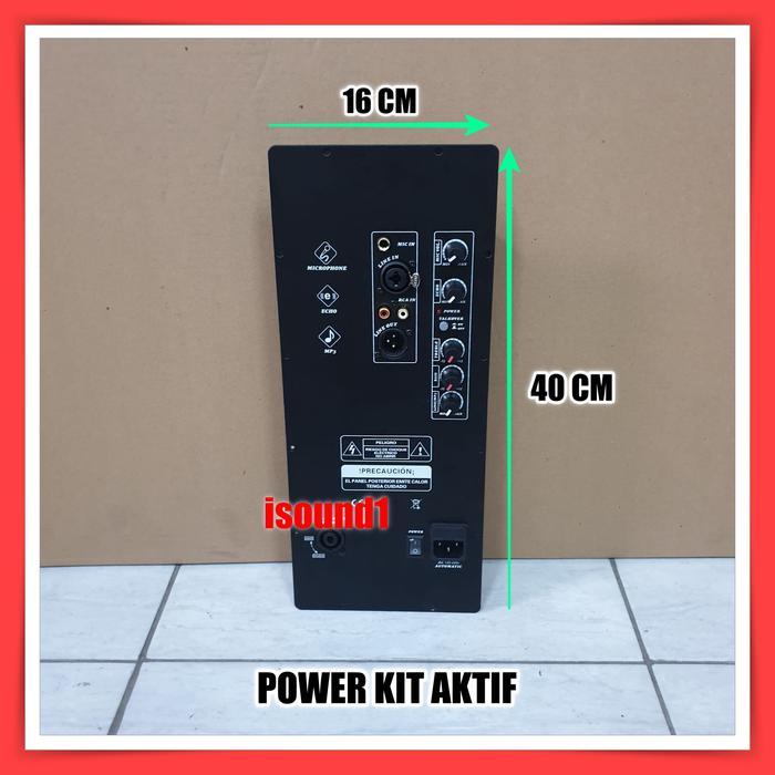 Power Kit Mesin Kit Speaker Aktif 300 Watt Ukuran 16 X 38 Cm Terbaik