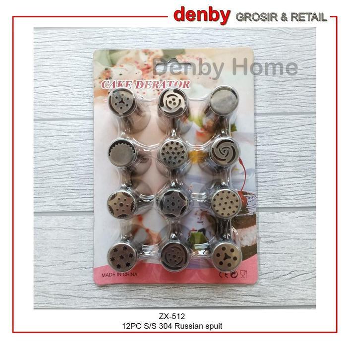 Denby Home Spuit Russia Set Buttercream Decoration Penghias Kue Stainless