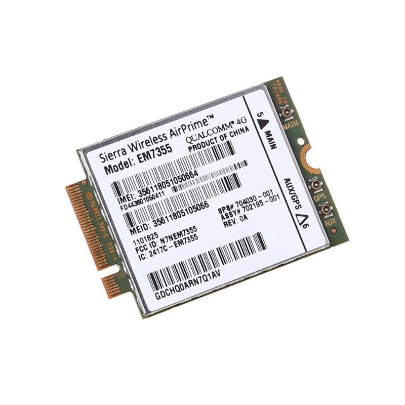 Unlocked gobi5000 sierra airprime wireless em7355 lte evdo / hspa wwan ngff 4g module for hp