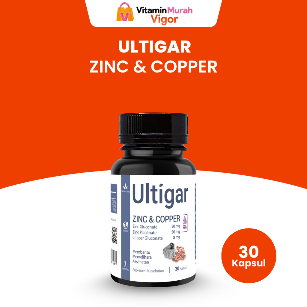 ULTIGAR ZINC & COPPER ISI 30 & 100 KAPSUL - SUPLEMEN KESEHATAN