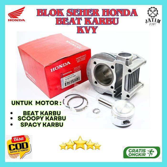 Blok Seher Beat Karbu Ori / Blok Mesin Honda Scoopy Karbu Original Premium - 12100-Kvy-900