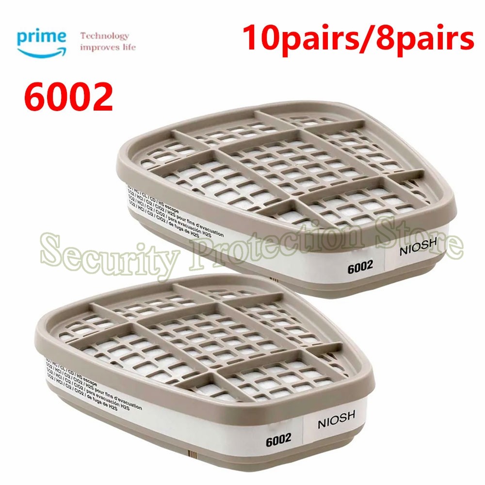 6002 6003 Respirator Cartridge For Acid gases Chlorine Hydrogen Chloride Sulfur Dioxide Chlorine