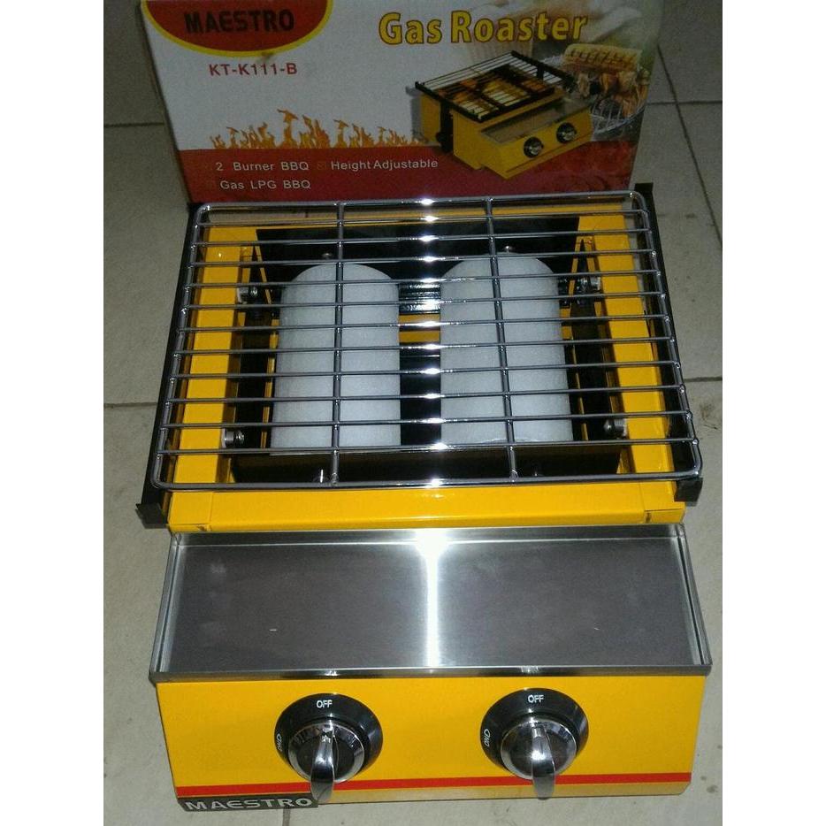 Alat Panggang Pemanggang Sosis Kompor Gas Roaster 2 Tungku Maestro