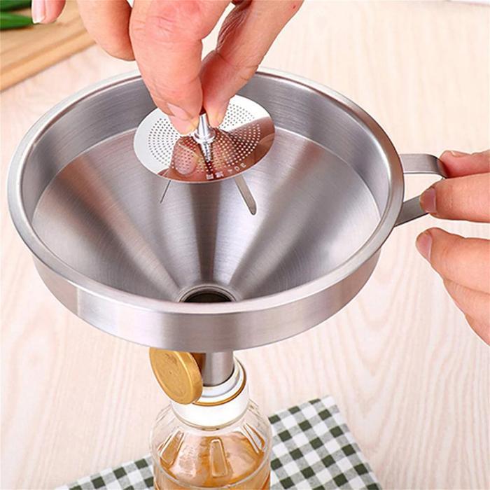 Corong Stainless Steel Mini Funnel Multifungsi