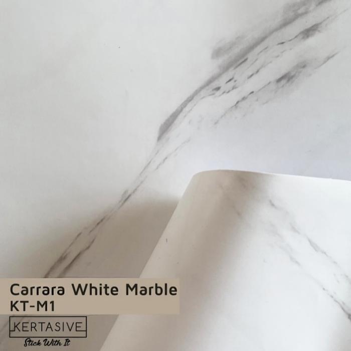 BLACK / WHITE MARBLE Sticker Lem Stiker PVC Decosheet Dekosit Pelapis Furniture Mebel STONE .
