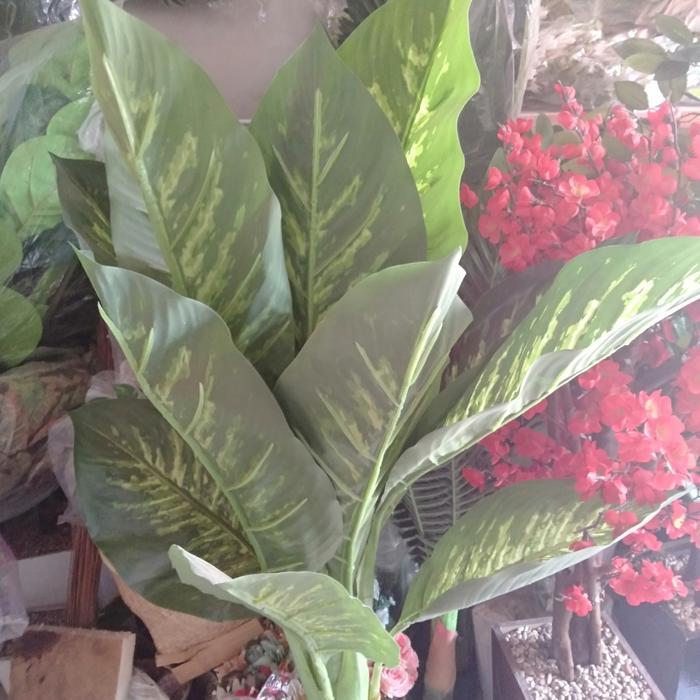 DAUN KELADI ARTIFICIAL BUNGA PLASTIK BUNGA HIAS