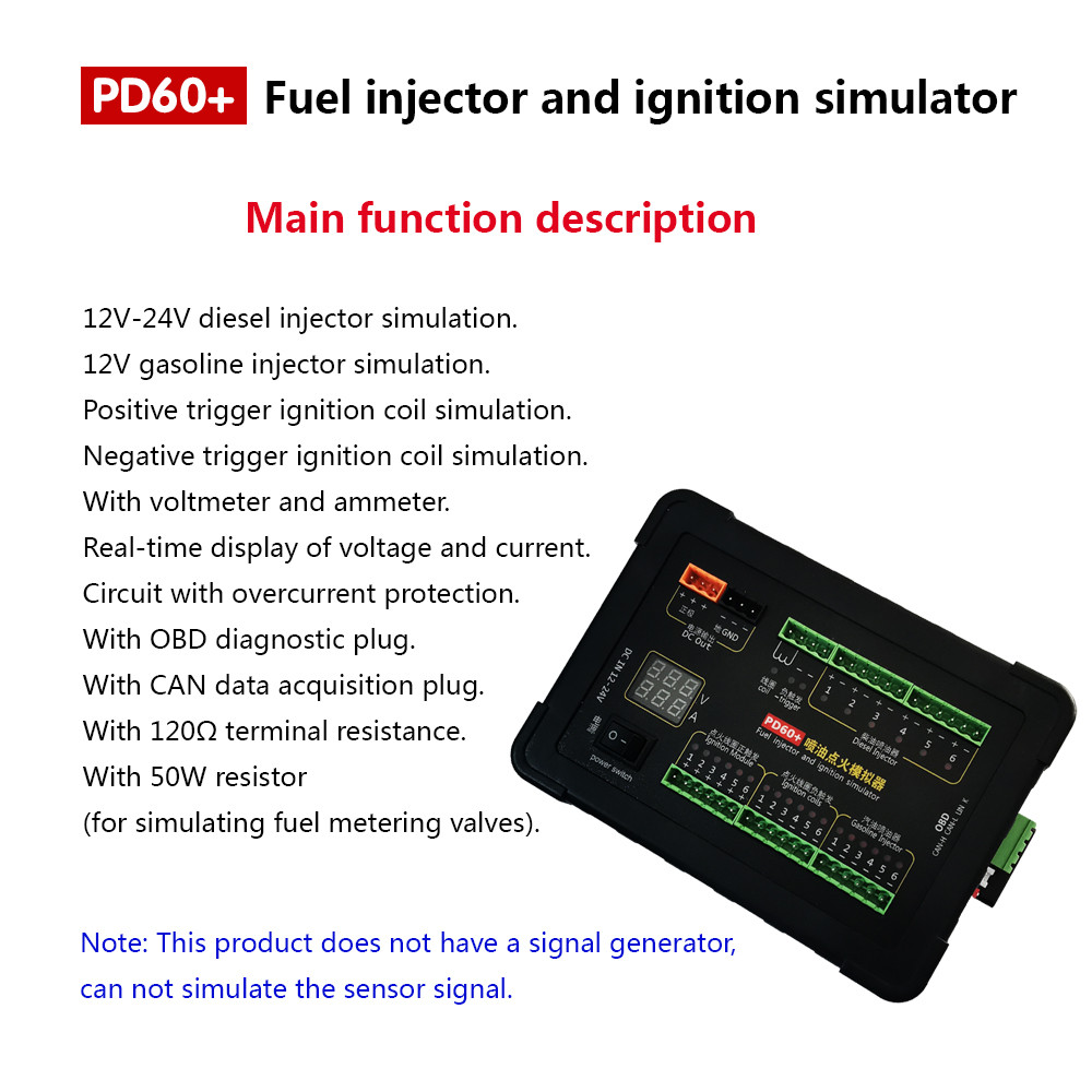 Upgraded PD60+ Gasoline and Diesel Vehicle Computer Board Fuel Injection Ignition Simulator ECU