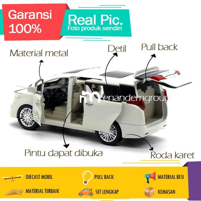 Diecast Miniatur Mobil Metal Mainan Mobil Toyota Alphard 1/24 Besi