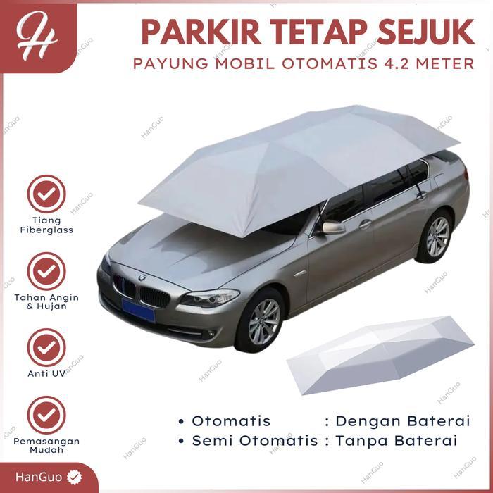 PROMO Payung Mobil Otomatis Portable 4,2 Meter Car Cover Remote 4,2 Meter Tenda Mobil Atap Portable