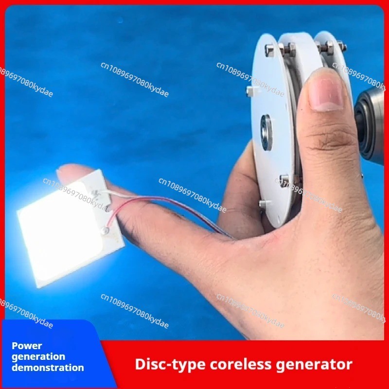 100w Mini Disc Generator Coreless Generator Permanent Magnet Brushless Motor High Efficiency Double