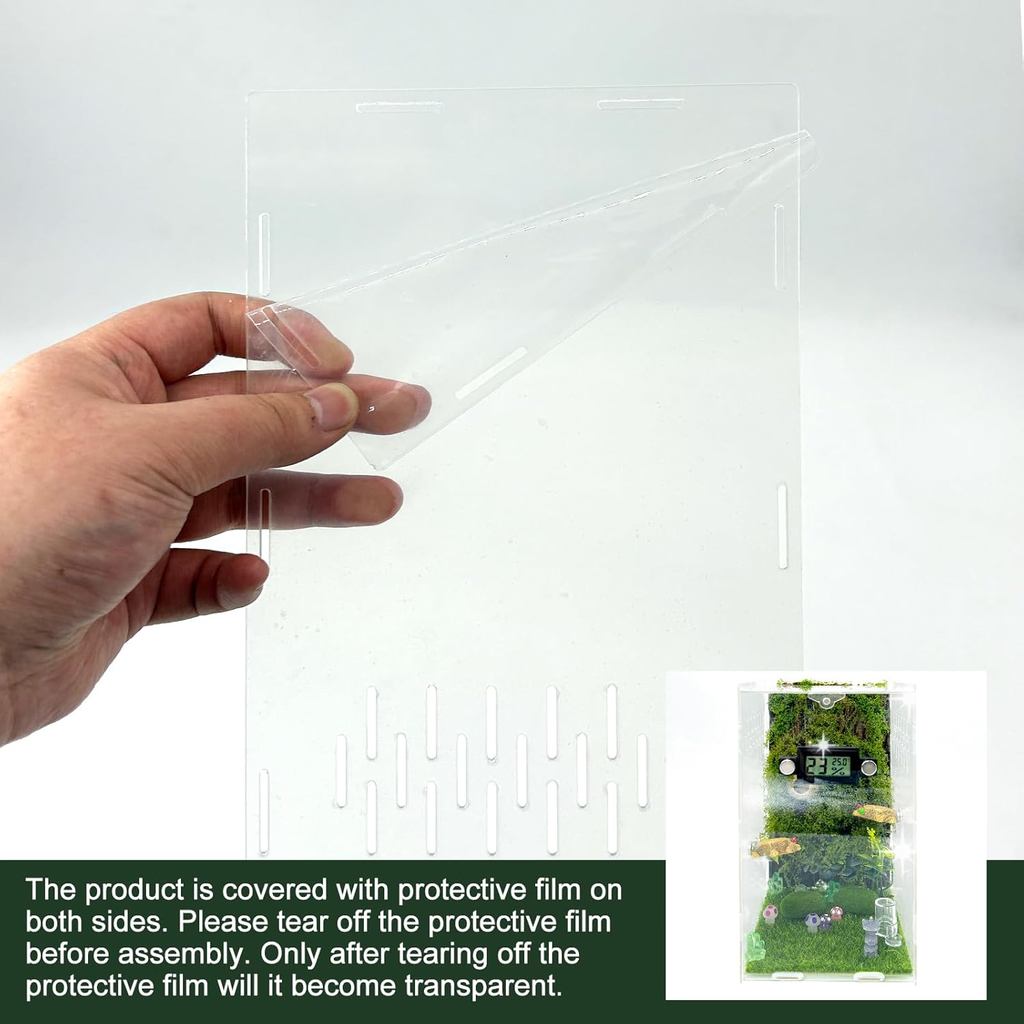 Jumping Spider Enclosure Diy Jumping Spider Insects Habitat with Temperature and Humidity Detector