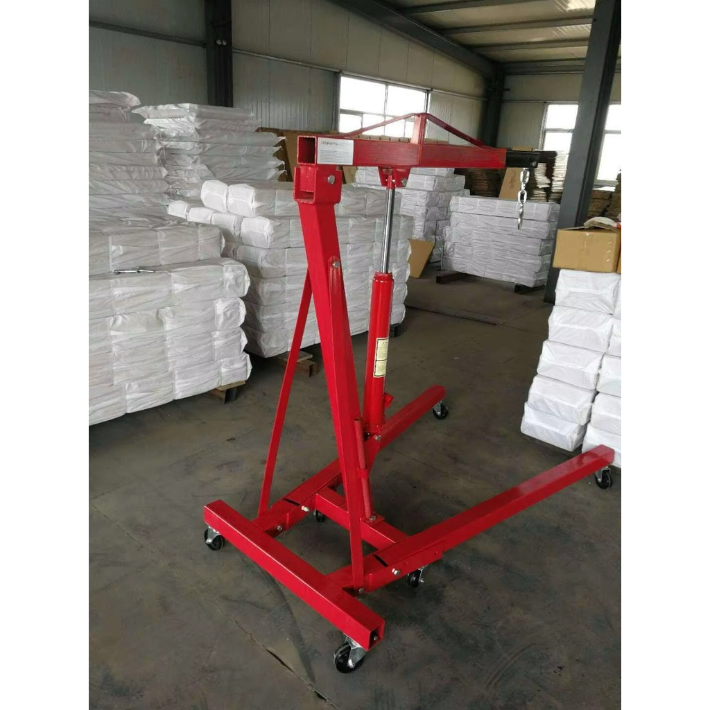 Folding Arm Crane Truck Lift Crane 2000kg Lifting Capacity Shop Crane 1 Ton Hydraulic Engine Hoist