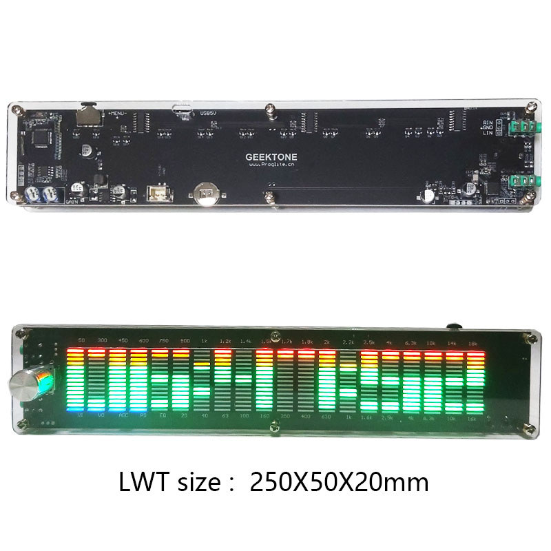 LED Music Spectrum Display Multimode DSP Equalizer Level Indicator Light Rhythm Analyzer VU Meter