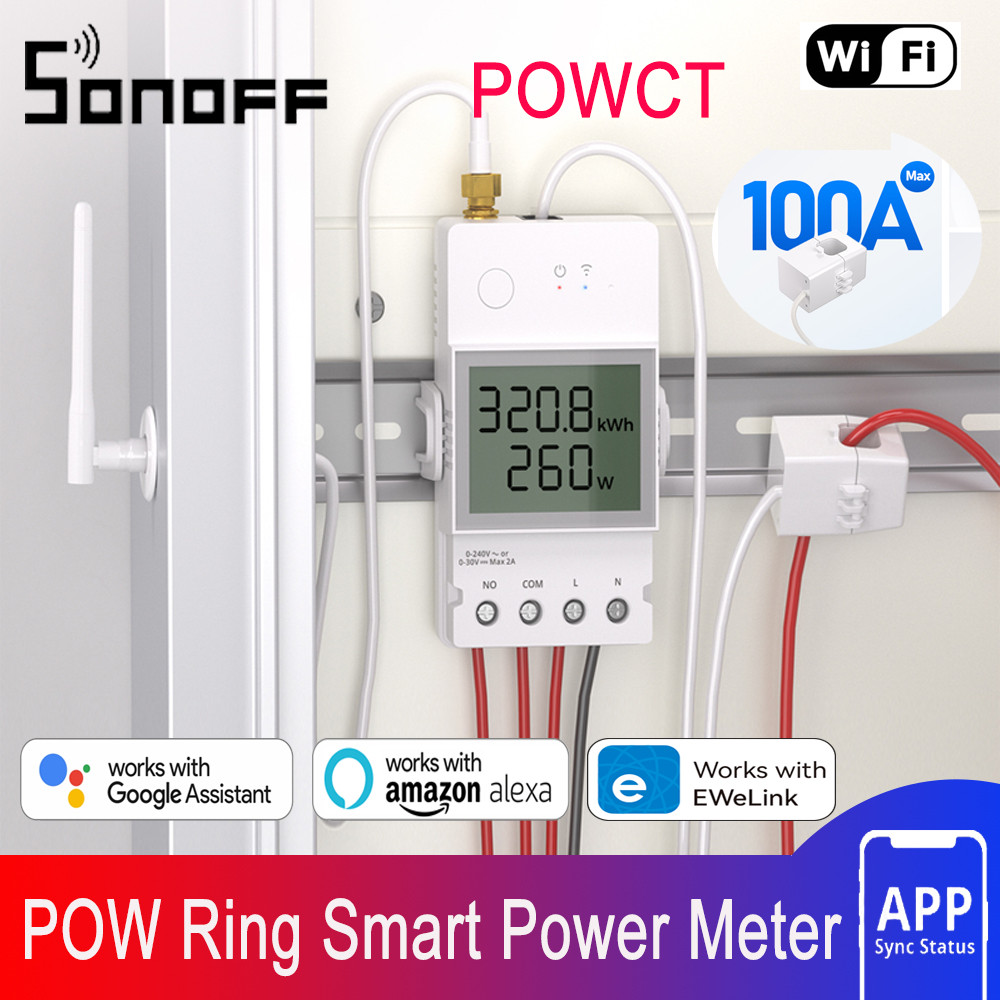 SONOFF POWCT POW Ring Smart Power Meter Non-contact Current Transformer Energy Moniter eWeLink APP