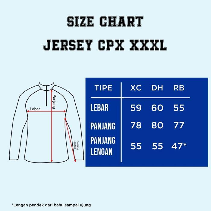 Premium CPX Jersey Baju Sepeda XC Roadbike Downhill BIG SIZE XXXL MTB Gowes Pria Wanita