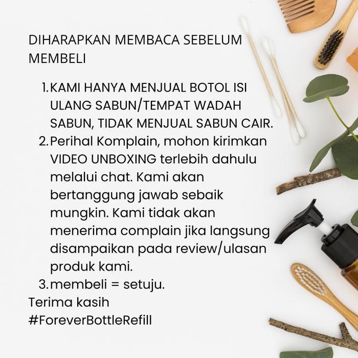 "New" Botol Sabun Cair Aesthetik Minimalis 500ML - Wadah Sabun 500ml - Botol Refill 500ml Plastik