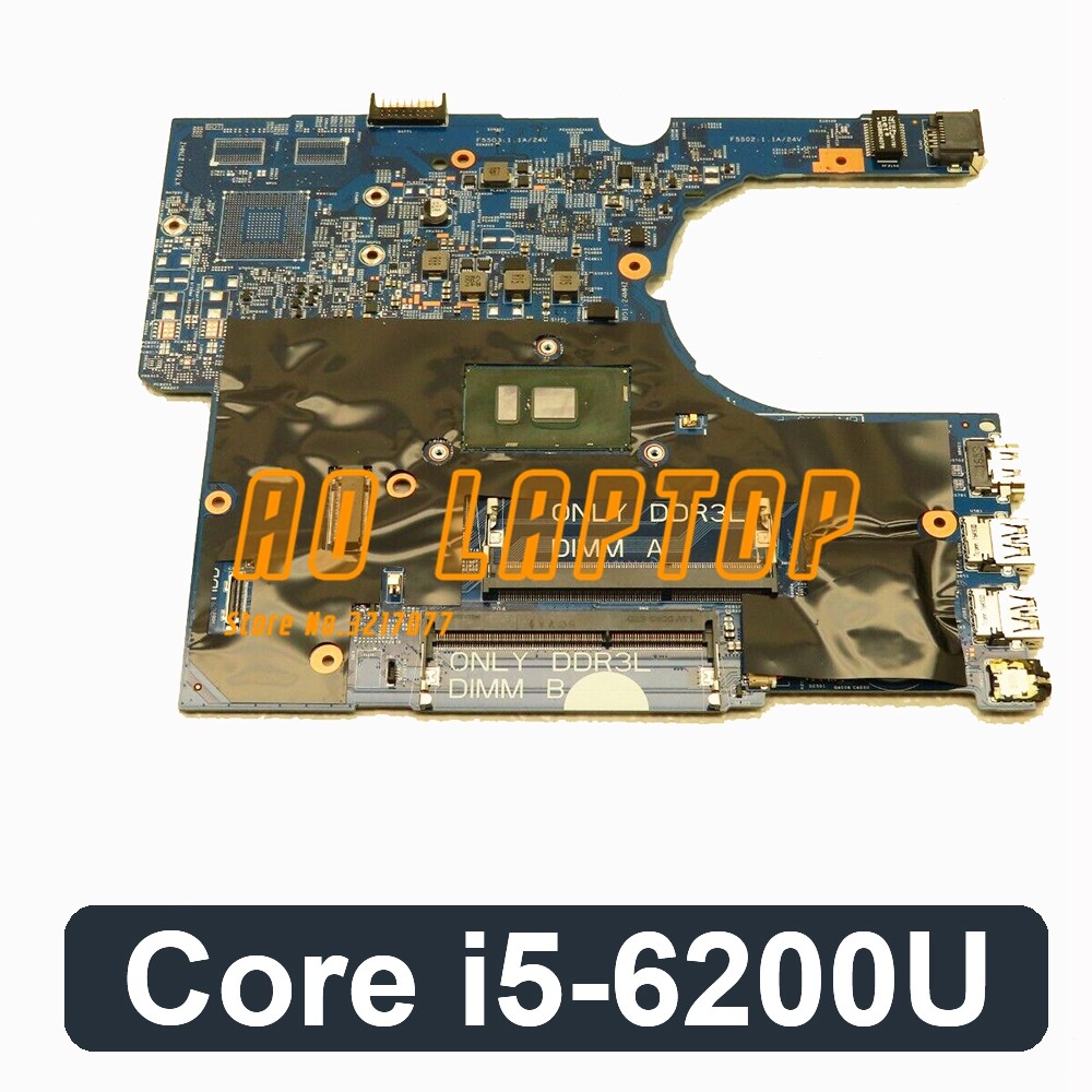 14291-1 For Dell Latitude 3570 Laptop PC Motherboard Intel Core i5-6200U CPU UMA DDR3L YKP8M 0YKP8M