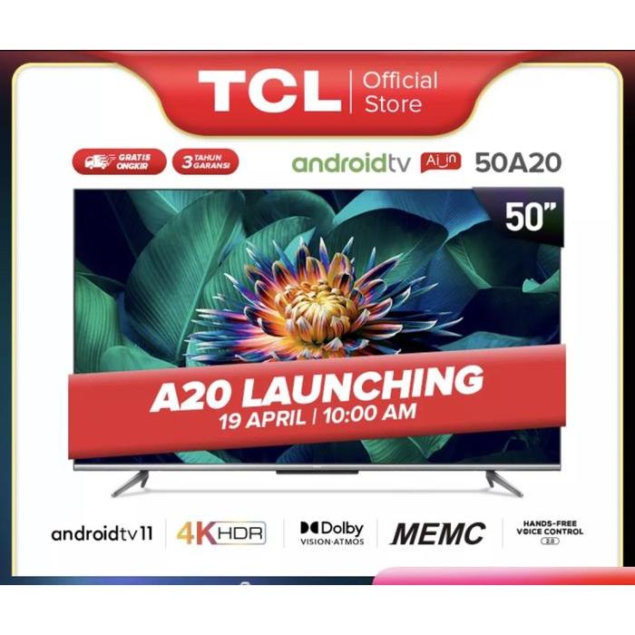 TV LED TCL 50A20 50 INCH ANDROID 11 UHD 4K