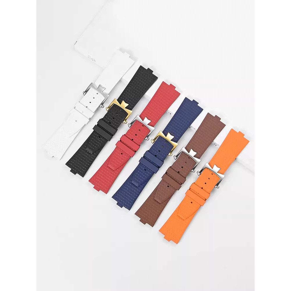 Premium Quick Release FKM Rubber Strap for Vacheron Constantin Overseas 4500V 5500V 7900V Watch Band