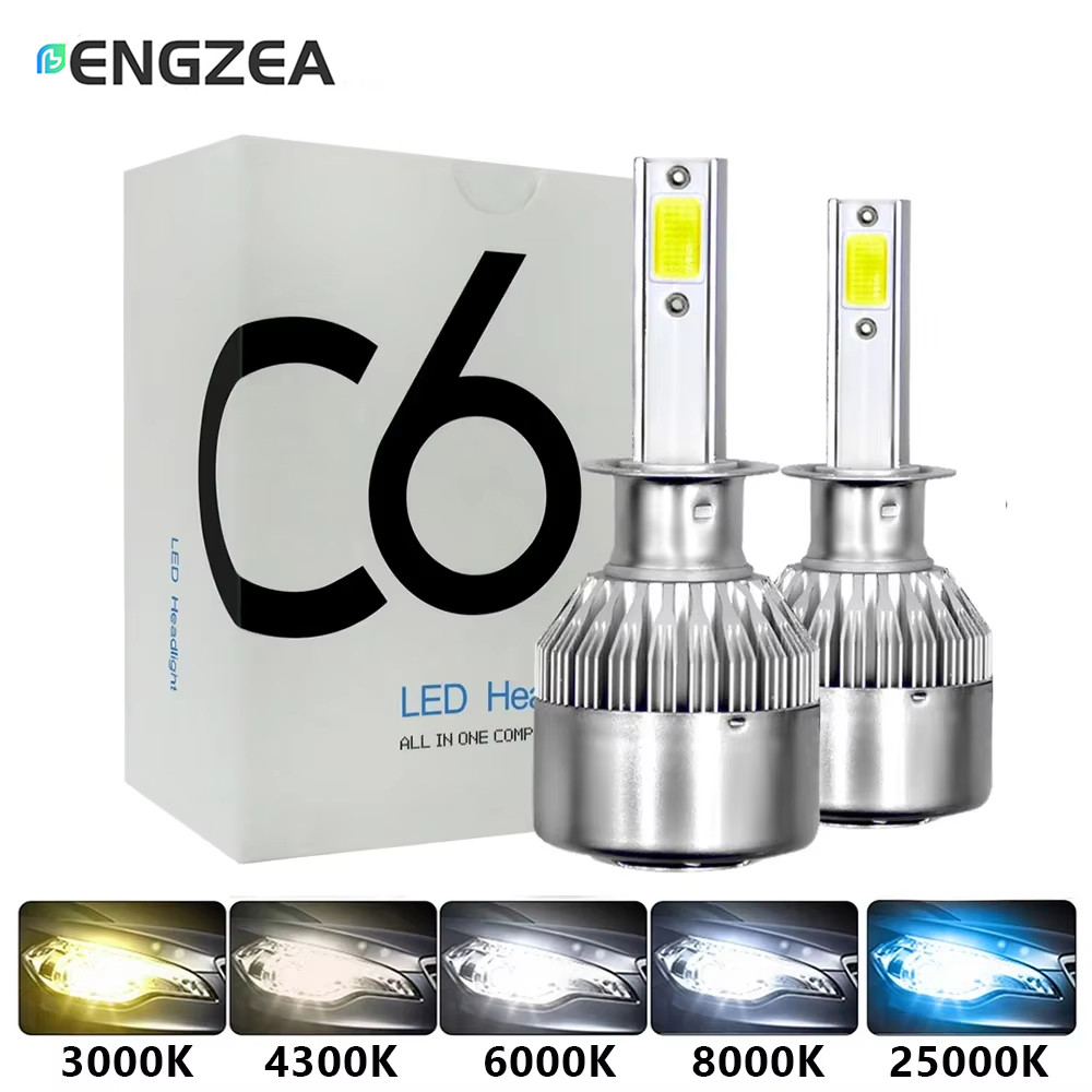 ENGZEA C6 Led Headlight Hulbs H7 LED H1 H3 Car Lights H4 880 H11 HB3 9005 9006 H13 3000k 6000K 72W
