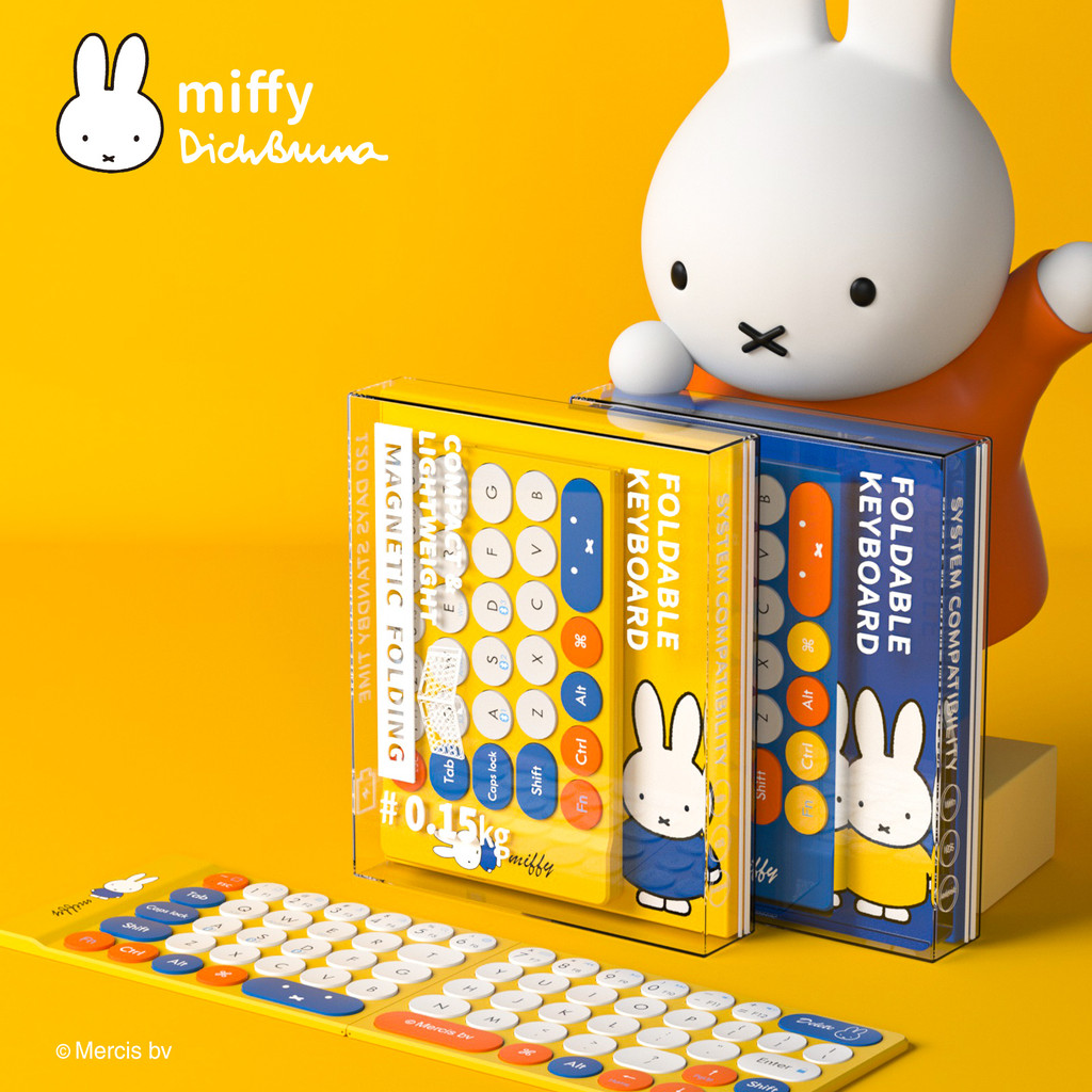 Miffy X MIPOW Mini Foldable Keyboard Wireless Keyboard iPhone Slim Wireless Bluetooth Ipad Keyboard