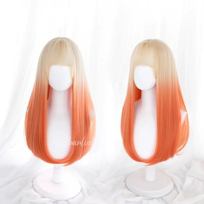 WIG RAMBUT PALSU WANITA RSW DAILY LOLITA 60CM PALE BLONDE - ORANGE