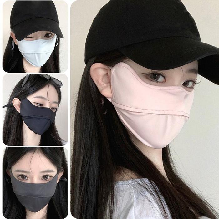 Anti-uv UPF50+ Ice Silk Sunscreen Mask Face Veil Summer Outdoor Riding Hiking Face Mask Breathable
