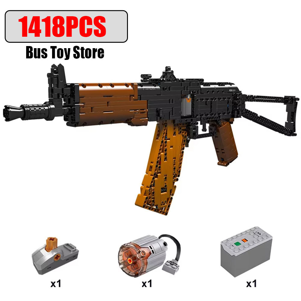 Ww2 Military Gun Technical Motorized AK-47 Gun Building Toys Mould King Building Blocks Weapon